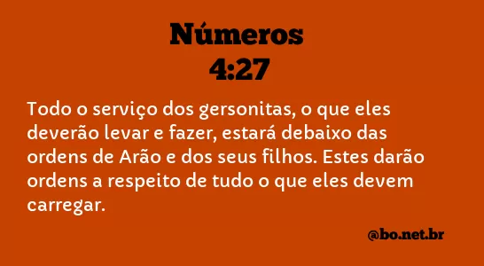 Números 4:27 NTLH