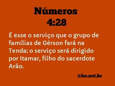 Números 4:28 NTLH