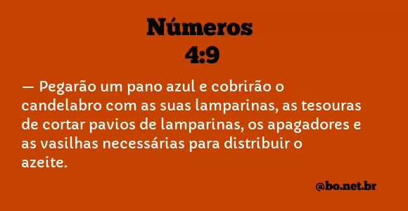 Números 4:9 NTLH