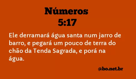 Números 5:17 NTLH
