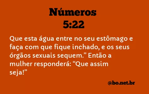 Números 5:22 NTLH