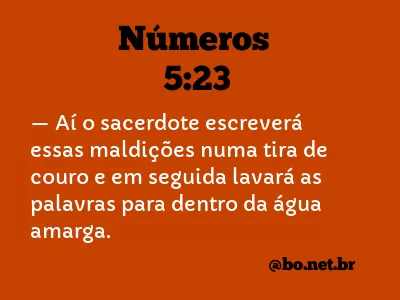 Números 5:23 NTLH