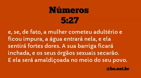 Números 5:27 NTLH