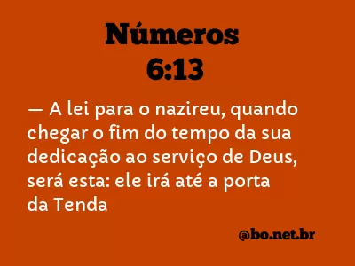 Números 6:13 NTLH