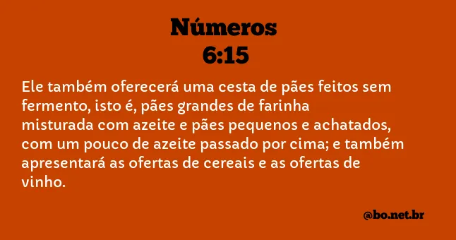 Números 6:15 NTLH