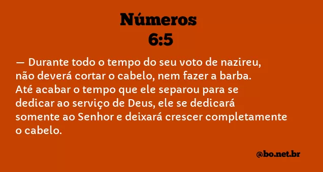 Números 6:5 NTLH