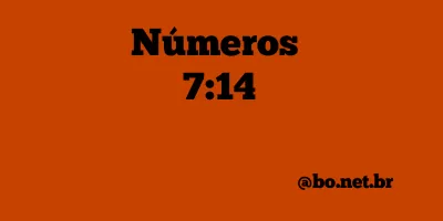 Números 7:14 NTLH
