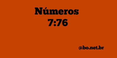 Números 7:76 NTLH