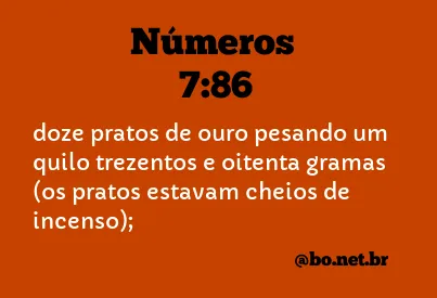 Números 7:86 NTLH