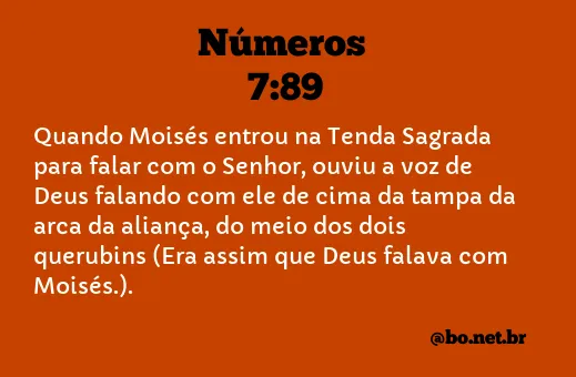 Números 7:89 NTLH