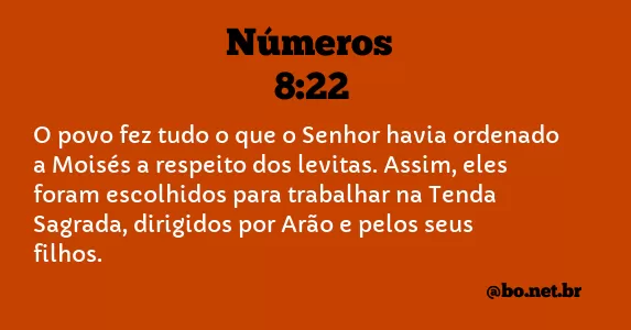Números 8:22 NTLH