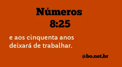 Números 8:25 NTLH