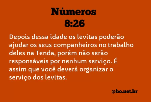 Números 8:26 NTLH