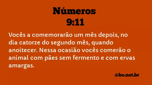 Números 9:11 NTLH
