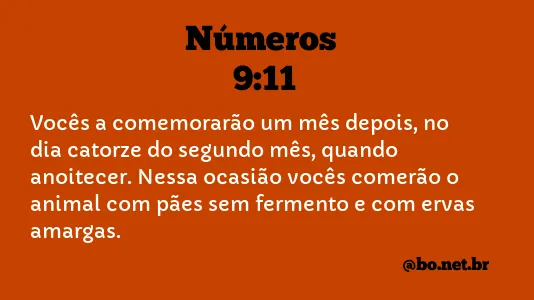 Números 9:11 NTLH