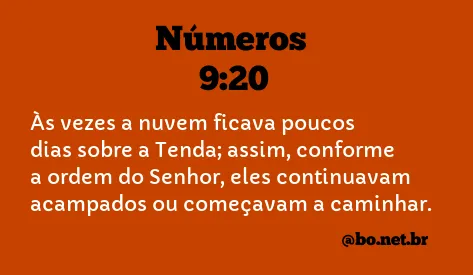 Números 9:20 NTLH