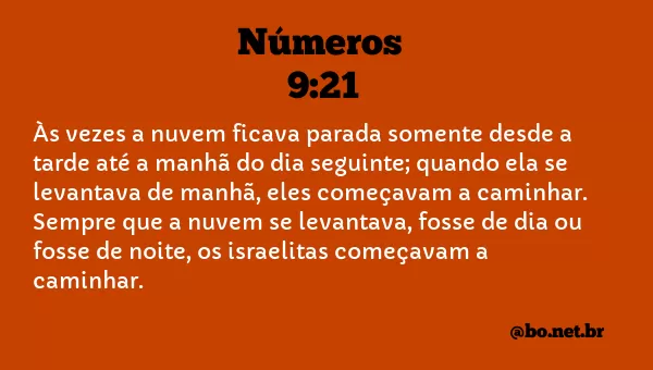 Números 9:21 NTLH