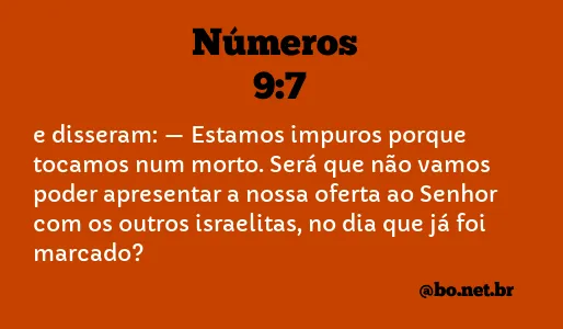 Números 9:7 NTLH