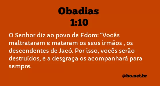 Obadias 1:10 NTLH