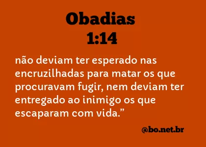 Obadias 1:14 NTLH