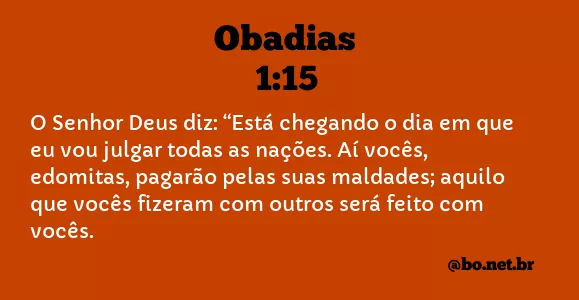 Obadias 1:15 NTLH