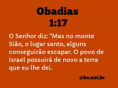 Obadias 1:17 NTLH