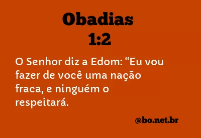 Obadias 1:2 NTLH