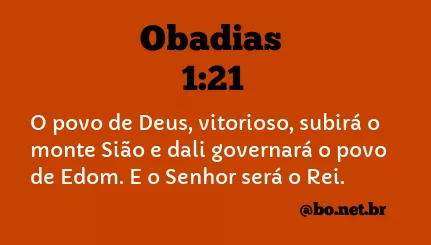 Obadias 1:21 NTLH