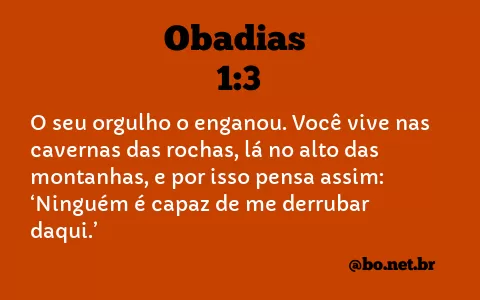 Obadias 1:3 NTLH