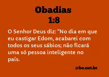 Obadias 1:8 NTLH