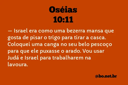 Oséias 10:11 NTLH