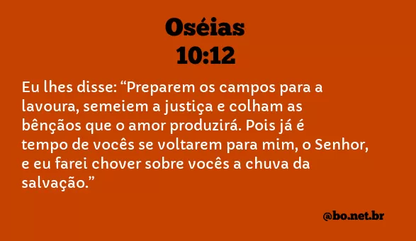 Oséias 10:12 NTLH