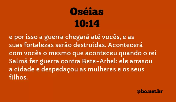 Oséias 10:14 NTLH