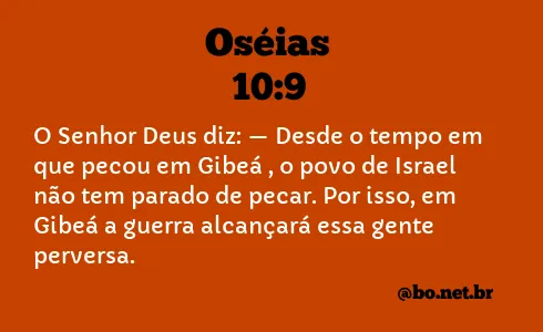 Oséias 10:9 NTLH