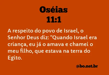 Oséias 11:1 NTLH