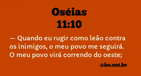 Oséias 11:10 NTLH