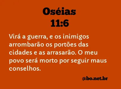 Oséias 11:6 NTLH