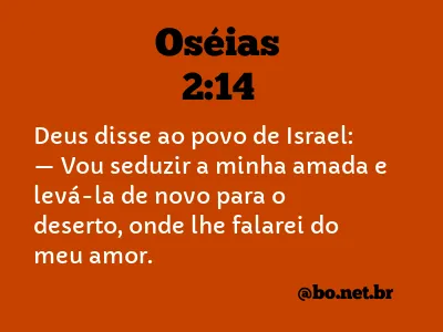 Oséias 2:14 NTLH