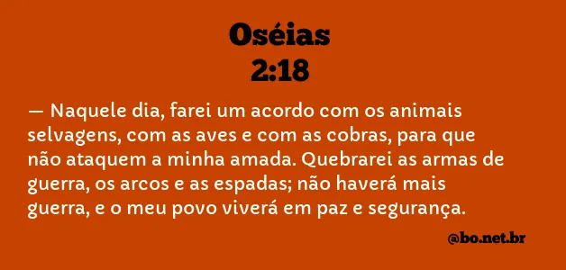 Oséias 2:18 NTLH