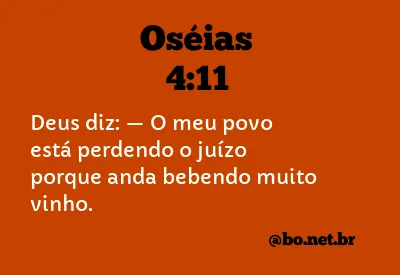 Oséias 4:11 NTLH