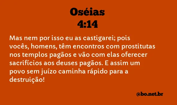 Oséias 4:14 NTLH