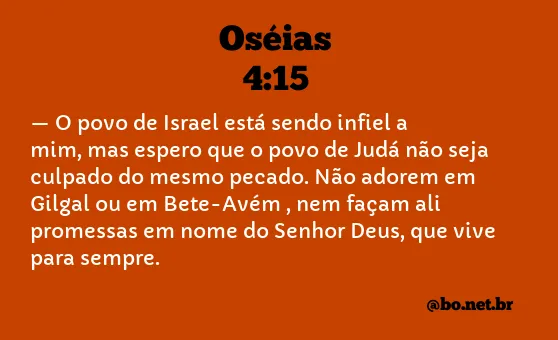 Oséias 4:15 NTLH