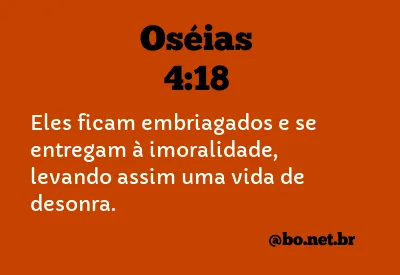 Oséias 4:18 NTLH