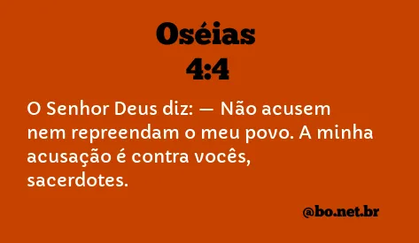 Oséias 4:4 NTLH