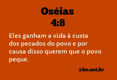 Oséias 4:8 NTLH