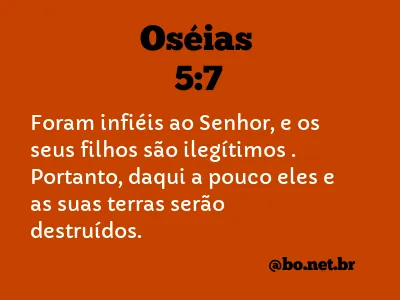 Oséias 5:7 NTLH