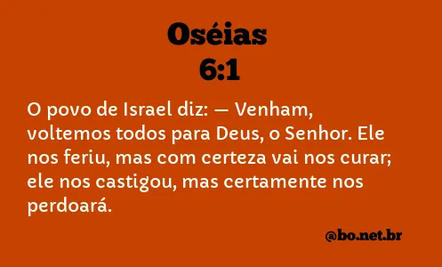 Oséias 6:1 NTLH