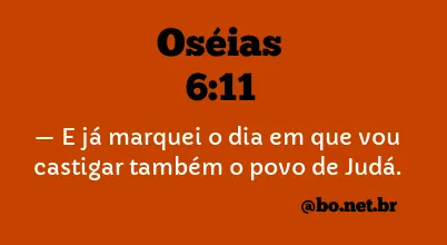 Oséias 6:11 NTLH