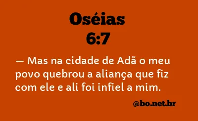 Oséias 6:7 NTLH