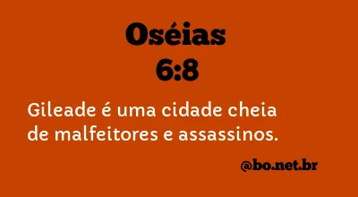 Oséias 6:8 NTLH